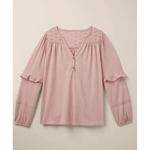 Matilda Jane Womens‎ Possibilities Pink Knit Top Large New
